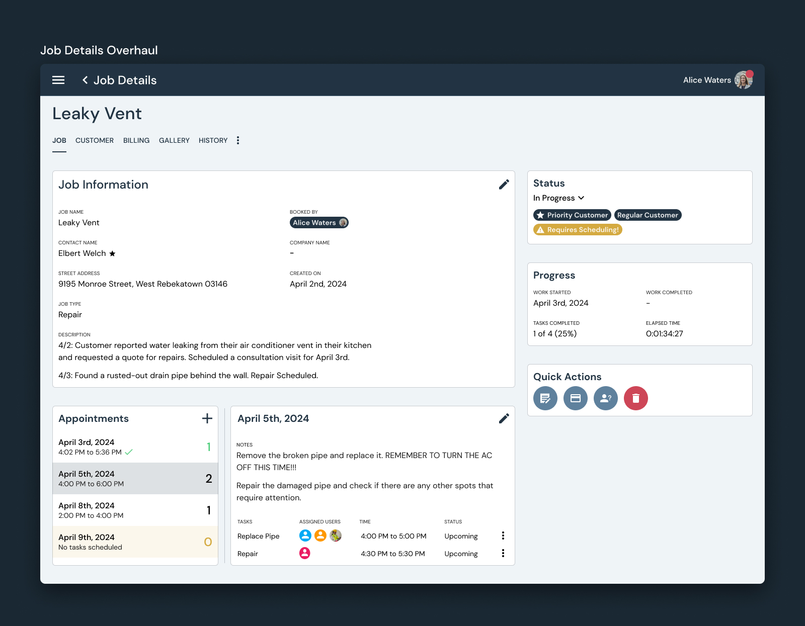 A re-imagined job details page using Style Guide 2.0